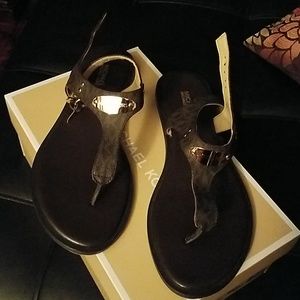 MK Plate Thong Sandals